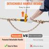 Ratchet Chain Binder, 5/16"-3/8" Heavy Duty Load Binders, with G80 Chains 7100 lbs Secure Load Limit, Labor-saving Anti-skid Handle, Tie Down Hauling