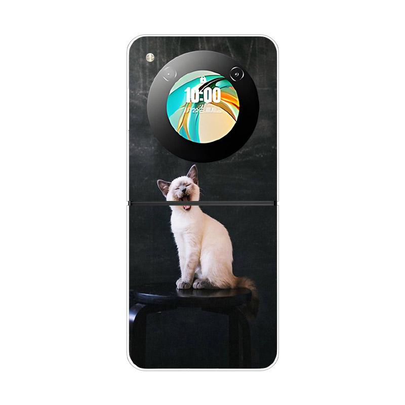 Чехол для ZTE Nubia Flip NX724J Модный Расписной Прозрачный Жесткий ПК Складной Для ZTE Libero Flip 5G A304ZT Прозрачная Крышка Телефона Funda