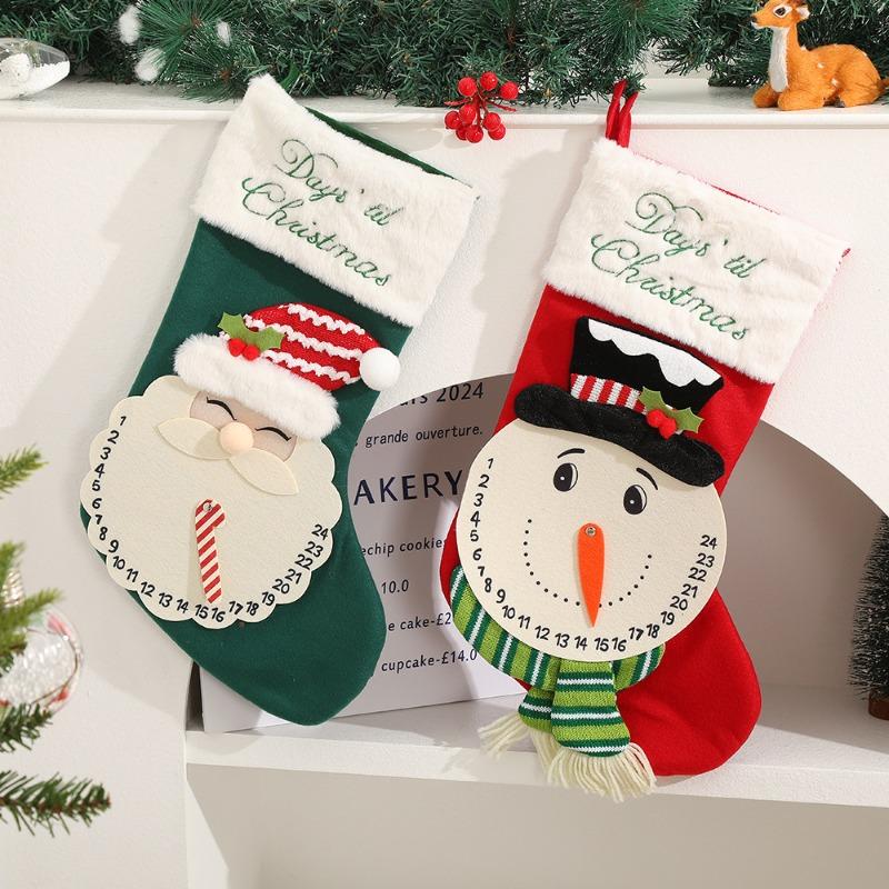 Hot Christmas Old Man Snowman Knitted Socks Christmas Tree Decoration Gift Bag Home Party Decoration Pendant