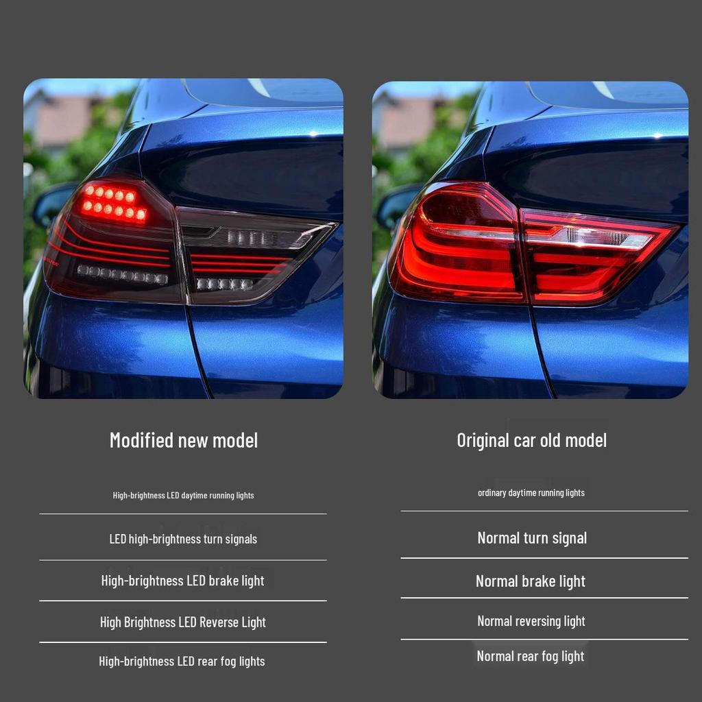 Сборка заднего фонаря BMW X4 2014-2018: Модифицированные светодиодные задние фонари CSL с дневными ходовыми огнями и динамическими указателями поворота