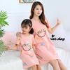 Girls' Summer Cotton Parent-Child Pajamas: Lightweight Dress and Air Conditioning Suit