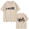 Футболка Gorillaz Мужская Винтажная Оверсайз Уличная Одежда Мужчины Женщины Хип-Хоп Готика Ретро Футболка С Принтом