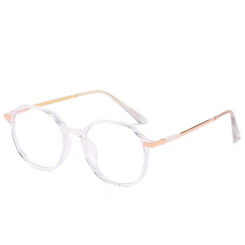 Transparent Pink Frame Anti Blue Light Myopia Glasses Women Student Prescription Spectacles 0 To -6