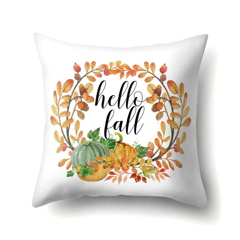 Наволочка на День благодарения Благословение Кленовый лист Тыква Наволочка на диванную подушку Офис Дом Гостиная Наволочка