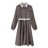 2024 Women's Autumn/Winter Shirt Dress: Thickened Light Luxury Design with Coat and Mid-Length Skirt