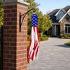 4th of July Outdoor Decoration, American Flag Porch Sign, Red White Blue Hanging Banner, USA Pleated Fan Flag, Patriotic Windsock for Independence Day