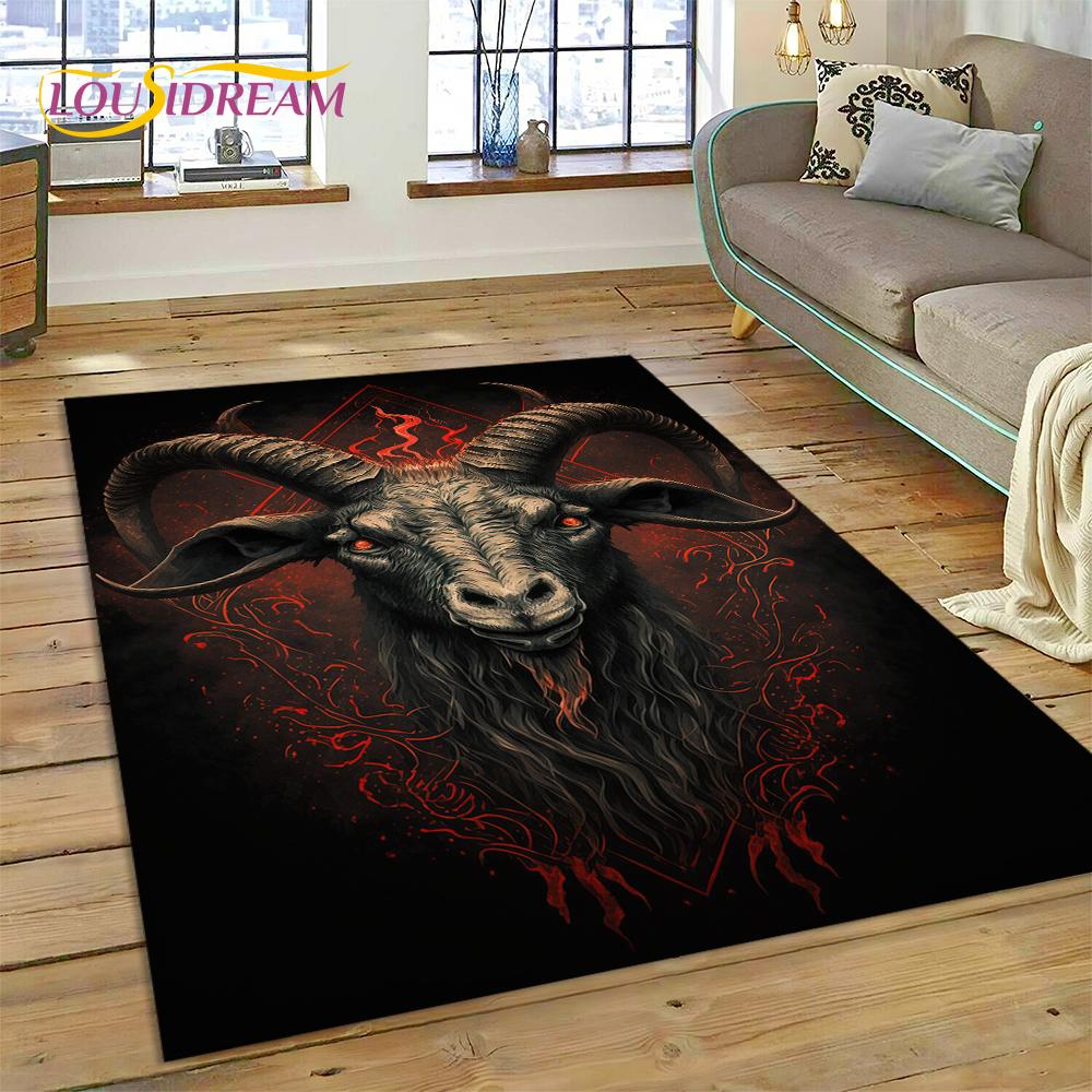 Gothic Horror Monsters Demon Ghost Carpet Rug for Bedroom Living Room Home Sofa Decoration,Children Game Large Decor Floor Mat