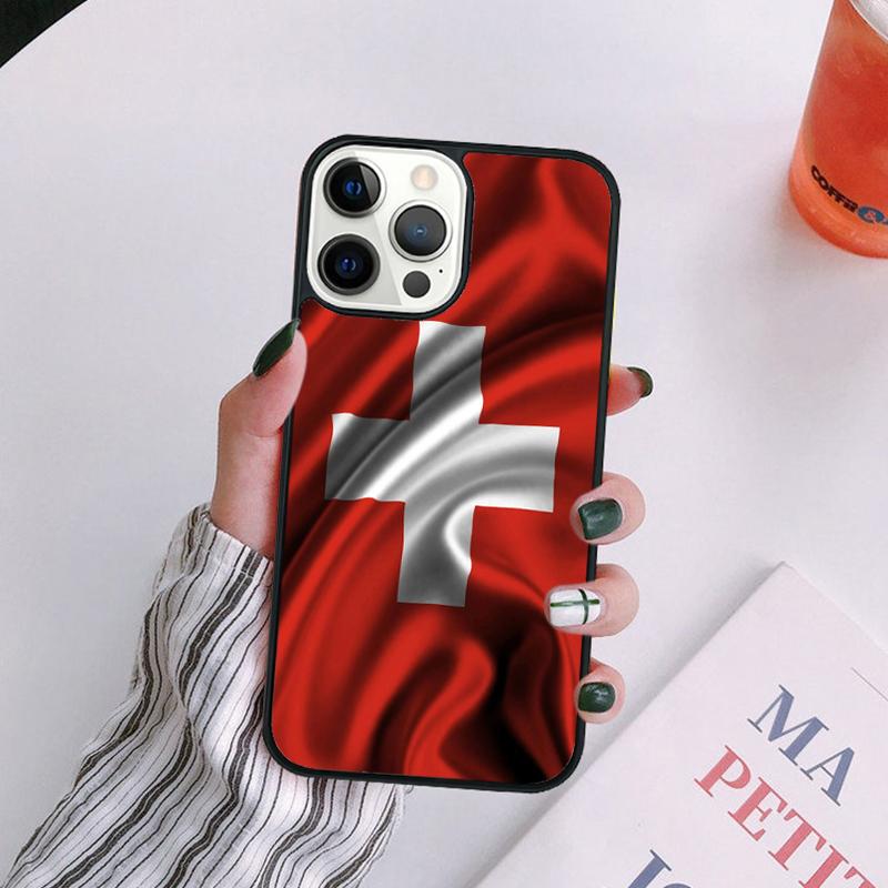 Швейцария Швейцарский Флаг Чехол для Телефона Для iPhone 17 Air 16 15 14 13 12 11 Pro Max Plus Max Чехол Оболочка coque
