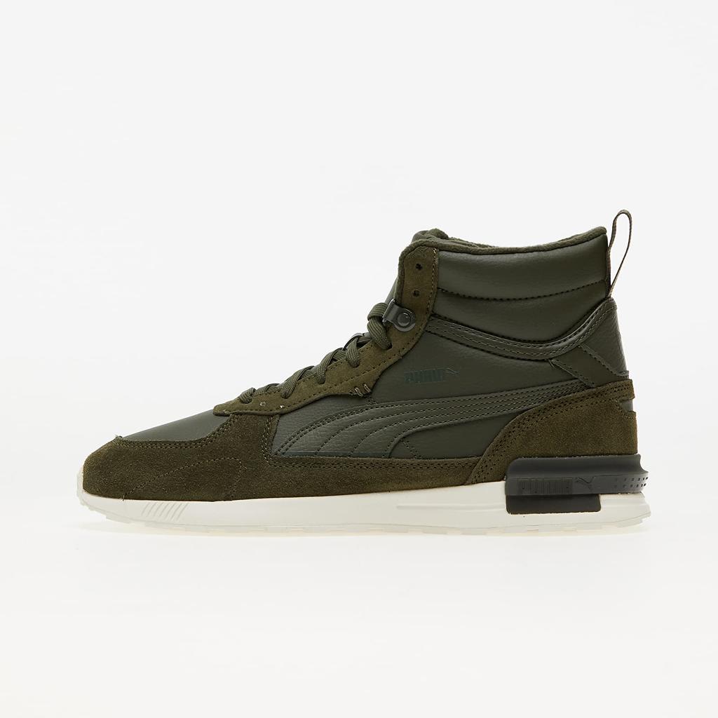 Sneakersy męskie za kostkę Puma Graviton Mid Forest wysokie buty sportowe zielone (383204-02)