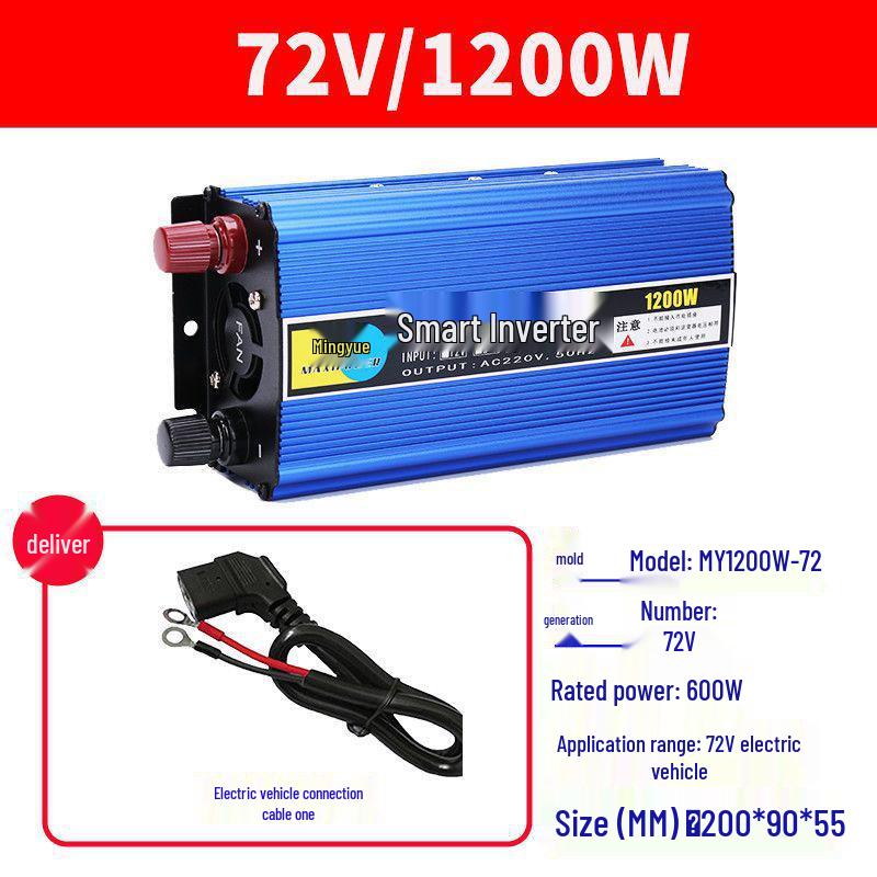 High-Power Electric Vehicle Inverter 48V-72V to 220V Universal Battery Converter