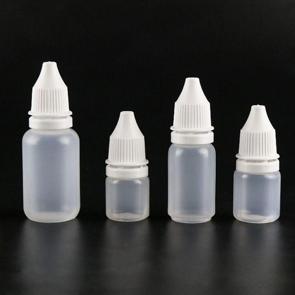 White Plastic Empty Containers Refillable Bottles Squeezable Dropper Bottles Eye Liquid Bottle