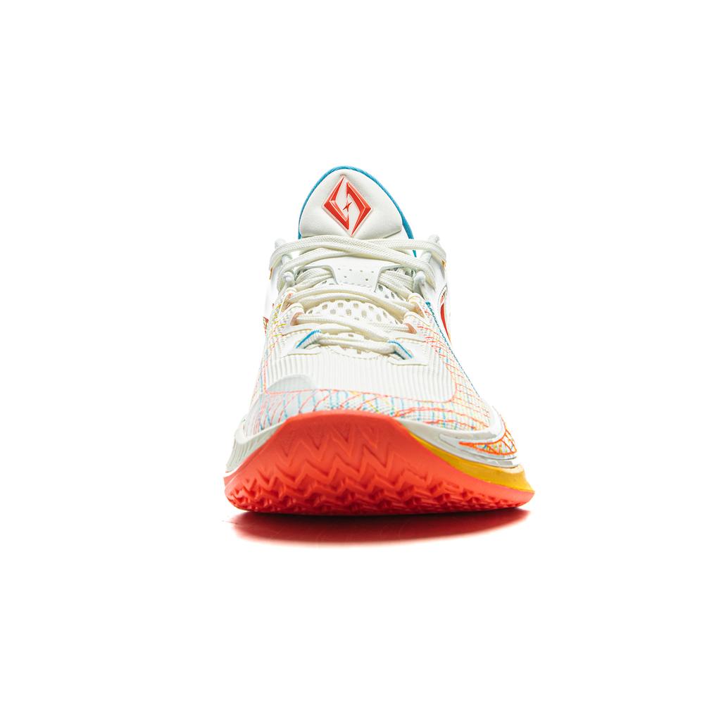 New LiNing Speed Ling 2 Cushioned Slip Resistant Breathable Rebound Low Top Basketball Shoes Men's White Blue ABAV009-5