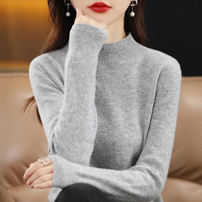 Женский свитер из 100% мериносовой шерсти, СОВРЕМЕННЫЙ НОВЫЙ зимний вязаный пуловер SAGA, осенний джемпер, женские вязаные топы с длинным рукавом