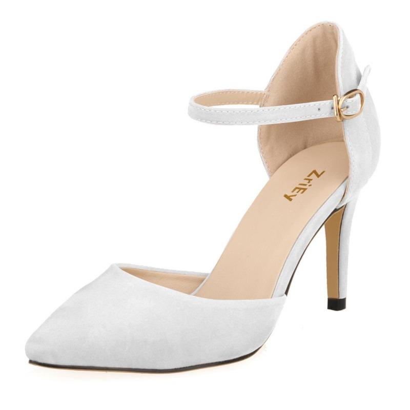 Женские модные туфли для офиса Элегантные туфли-лодочки на тонком среднем каблуке Острый нос Высокие босоножки Босоножки на платформе