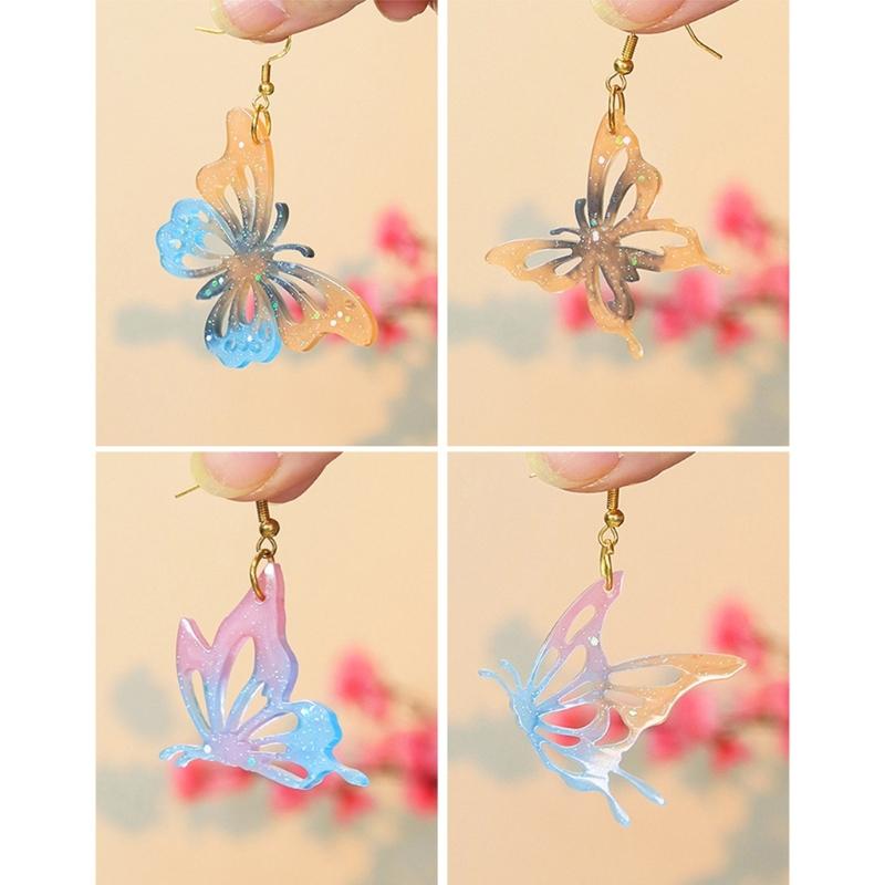 Форма для сережек, привлекательная форма для сережек в форме бабочки, индивидуальные силиконовые формы для ушных подвесок для энтузиастов рукоделия