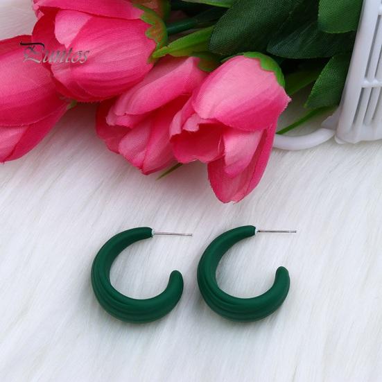1 пара ярких цветов C-образные серьги-гвоздики, красочные серьги-кольца, легкие серьги с геометрическим кругом, ювелирные изделия, подарок