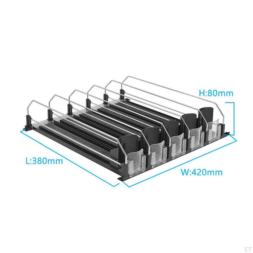 Органайзер для напитков для холодильника, автоматический держатель для бутылок с пропеллером, пылезащитный толкатель, скольжение