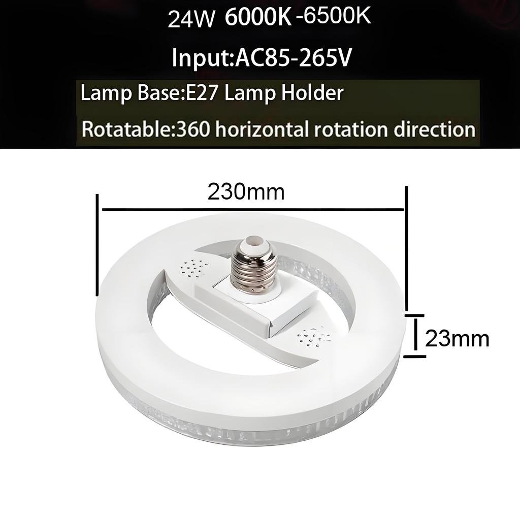 E27 LED Ceiling Light Crystal Chandelier 18W 24W Round Energy Efficient Lamp Base Bedroom Hallway Living Room Pendant Lamp Kitchen Decoration Light