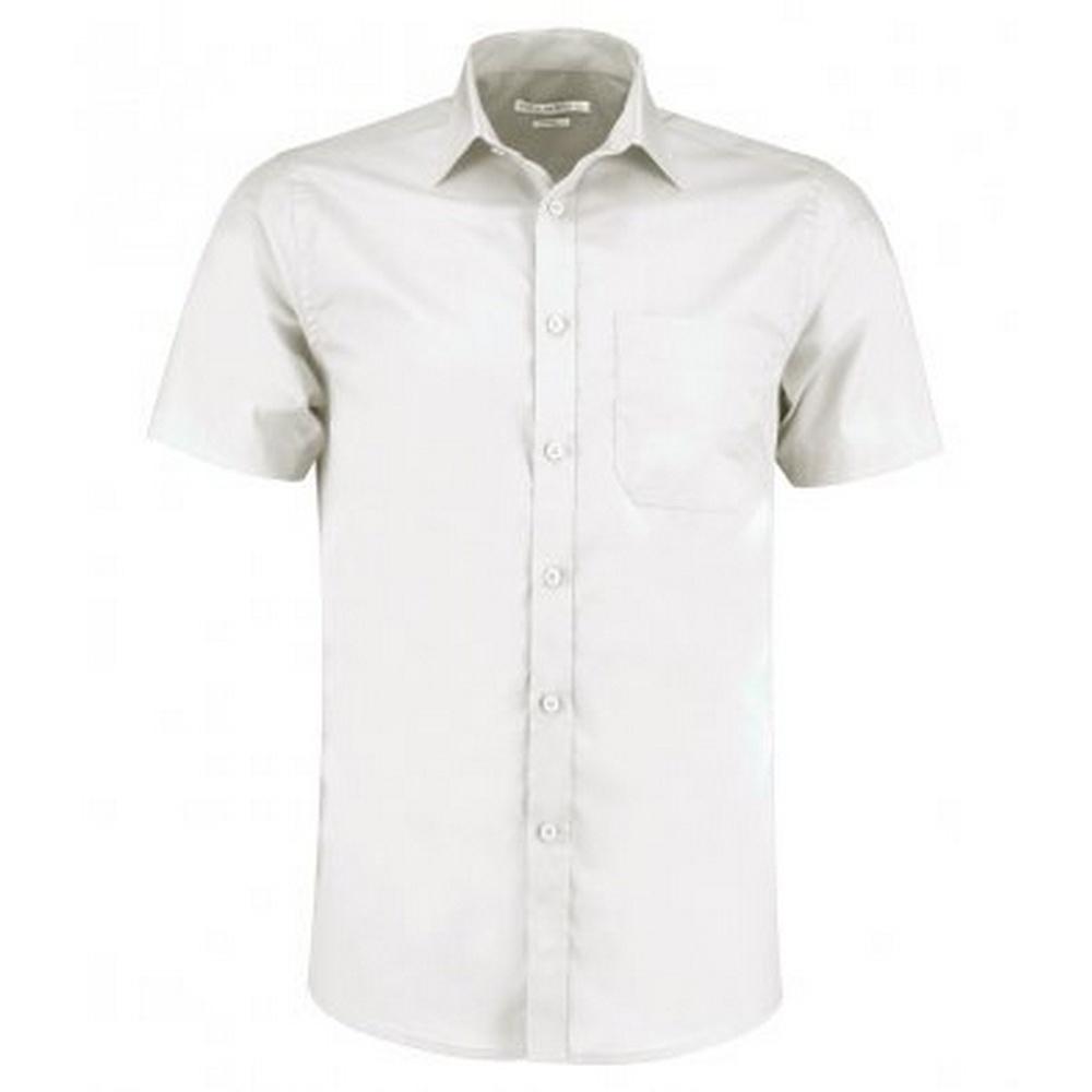 Kustom Kit Мужская рубашка с коротким рукавом из поплина