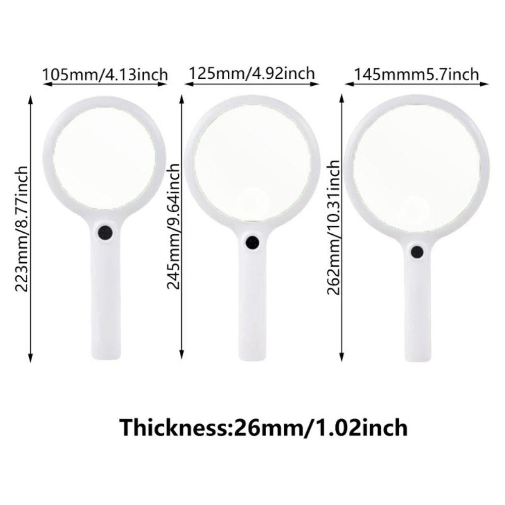 Rechargeable Reading Glasses Durable Handheld Microscope Magnifying Glasses for Kid Elder