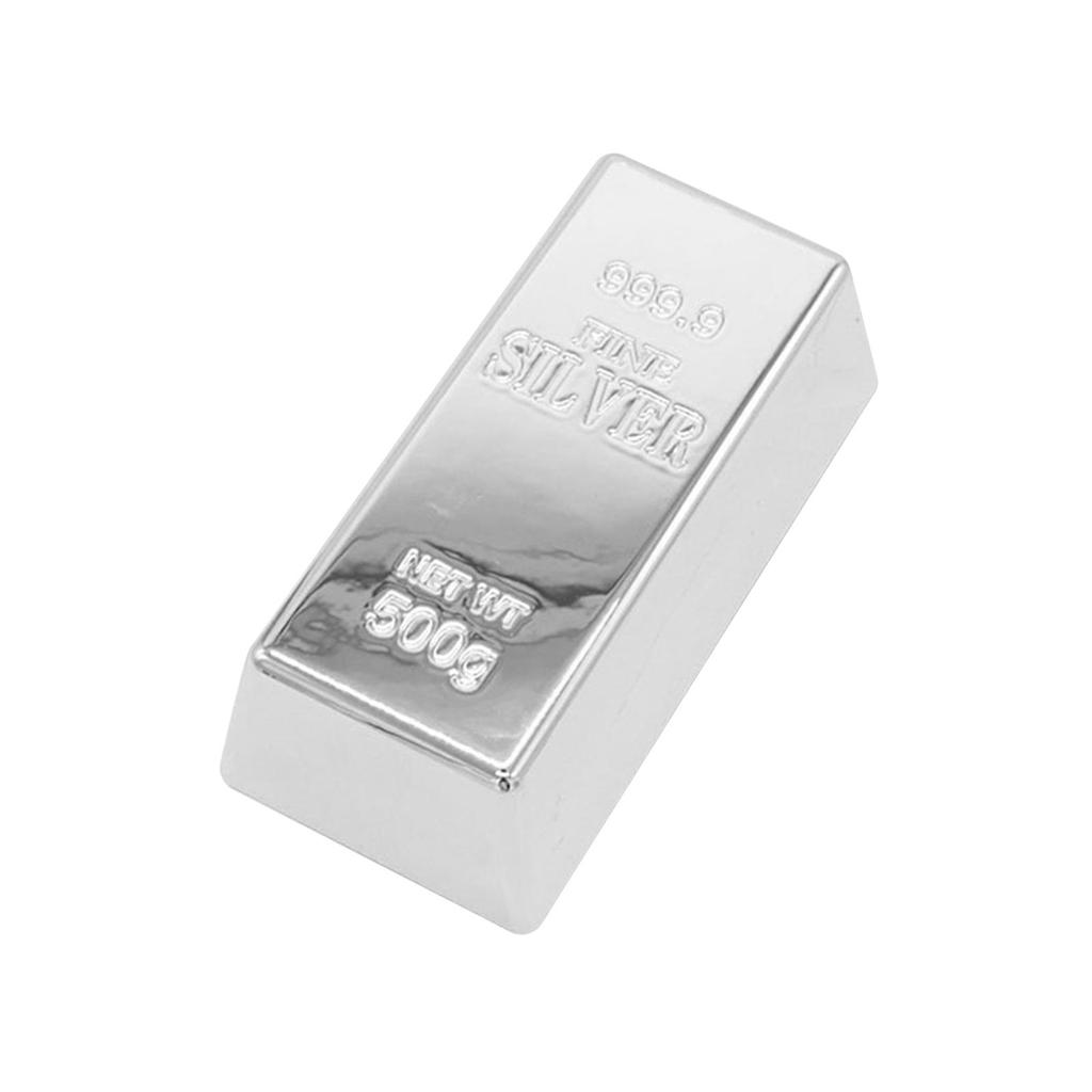 Realistic Fake Silver Party Toy Movie Prop Door Stopper for Christmas Decorations Toys Funny Gifts