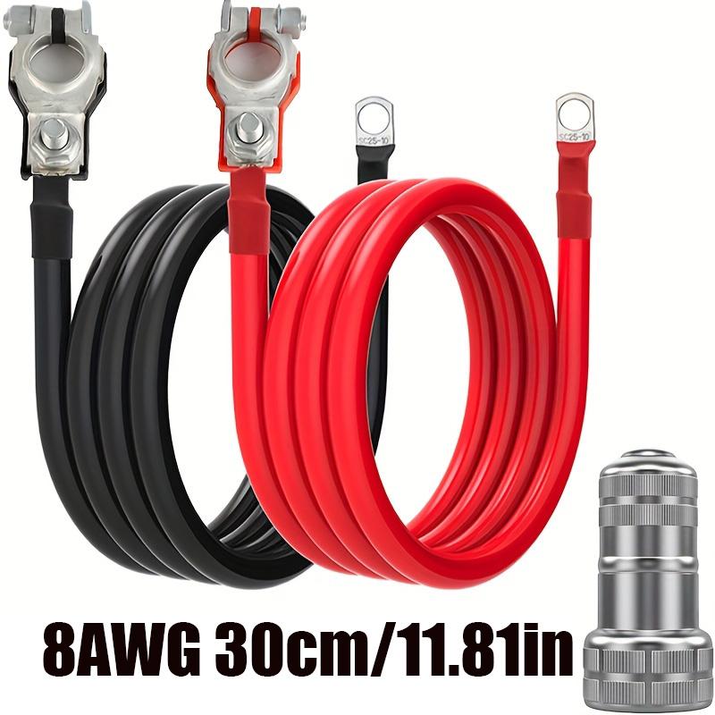 8AWG Automotive Battery Inverter Wire D6 Tin-Plated Copper Terminals 180cm/210cm/270cm Battery-Less Start for Cars Trucks