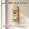 4-Tier Design Wooden Wall Shelves Minimalist Boho Style Rack Arched Floating Shelf  Home Decor