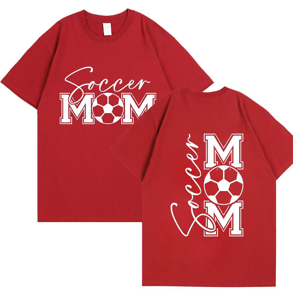 Soccer Mom T-shirt for Women Summer Harajuku Fashion Football Match Graphic Y2k Tops O Neck Short Sleeve Tees Female Clothing