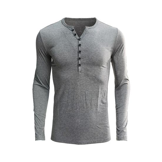 Мужская футболка с V-образным вырезом, длинный рукав, спортивный топ для отдыха, повседневная облегающая рубашка для повседневной носки весной и осенью