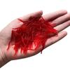 Lifelike Soft Red Worm Earthworm Fishing Lure, 35mm Silicone Artificial Bait with Fishy Smell Shrimp Additive for Bass Carp