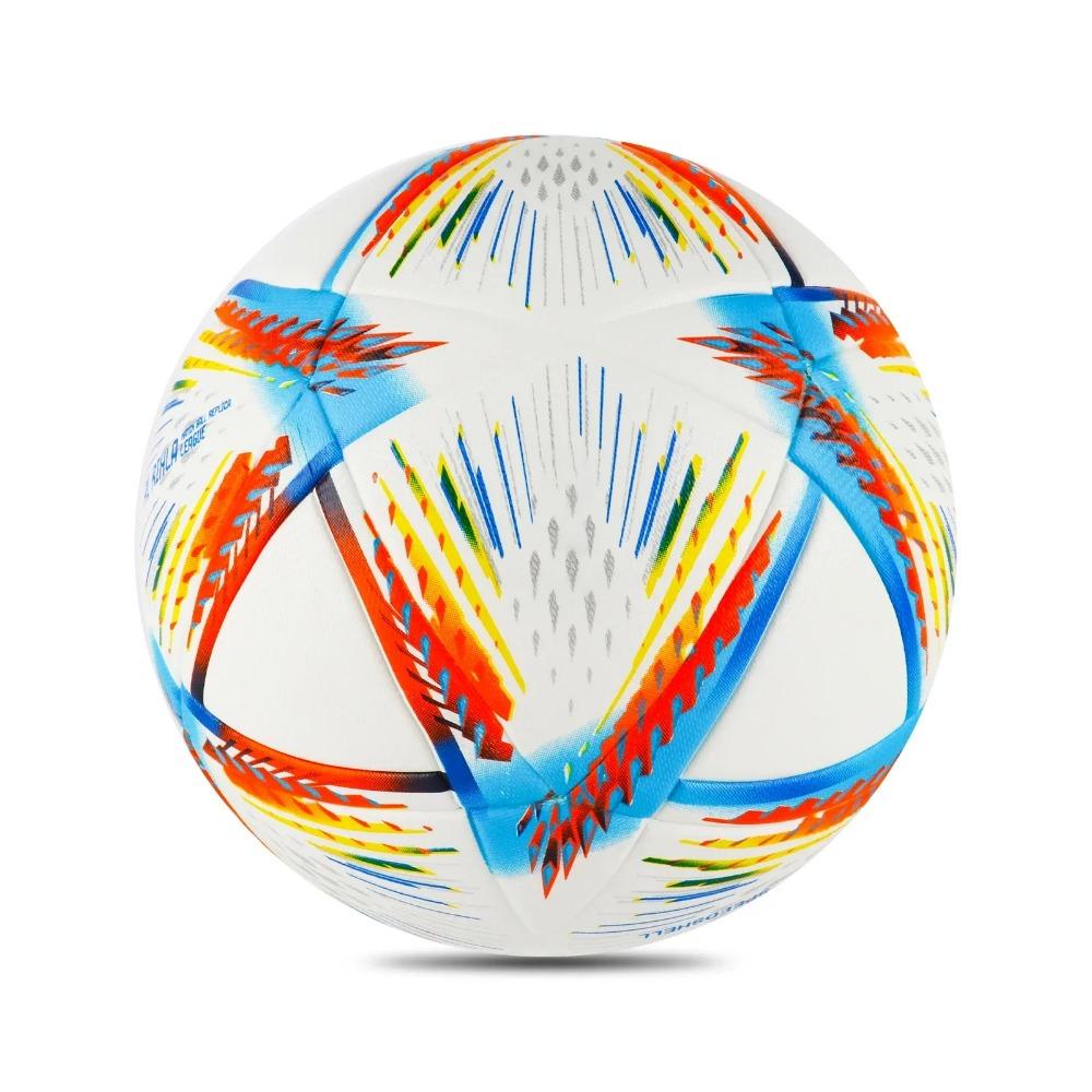 Профессиональный игровой футбольный мяч 2022, размер 5 из искусственной кожи, хит продаж, тренировочные футбольные мячи для занятий спортом на открытом воздухе, высококачественный футбол для командных видов спорта