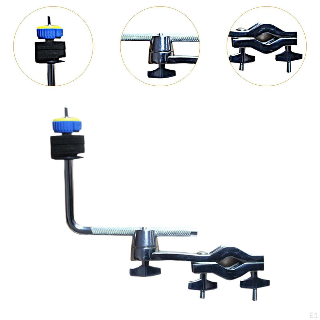 Cymbal Arm Rod with Bracket Percussion Tool Quick Release Multifunction Drum Set Extension Clamp
