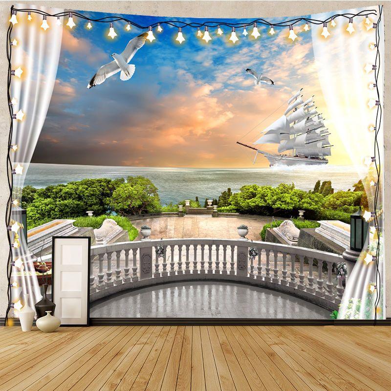 Гобелен в европейском стиле, подвесная ткань, настенное украшение, тканевый фон, тканевое покрытие для спальни, гостиной