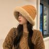 Plush Fisherman Hat for Women In Winter Warm and Versatile Mongolian Hat Cold Protection Ear Protection Bicycle Plush Basin Hat