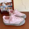 Color Matching Round Head White Shoes Spring and Summer 2024 New Korean Version College Style Casual Women's Shoes Fashion Lace-up German Training Sh