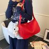 2025 ретро сумка простая однотонная сумка подмышку женская повседневная свежая и модная сумка на плечо женская сумка в зарубежном стиле маленькая сумка
