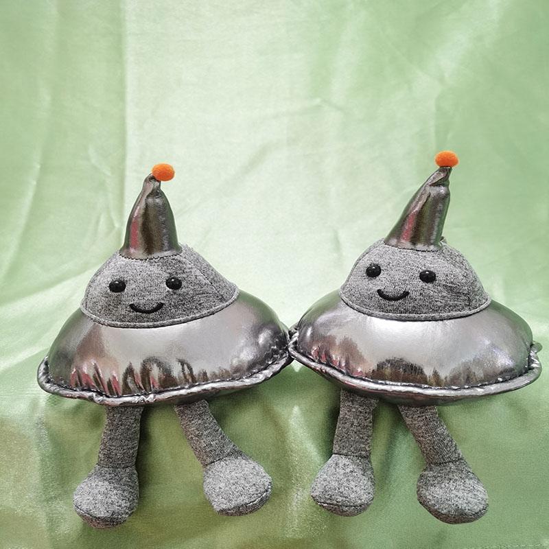 10cm Creative Space Man Plush Series UFO Black Hole Bag Charm Fur Toy Gift Keychain Gift Item