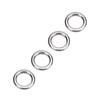 50Pcs Hot Solid  Line Tackle Fishing Split Rings Swivel Snap Fish Connector Stainless Steel
