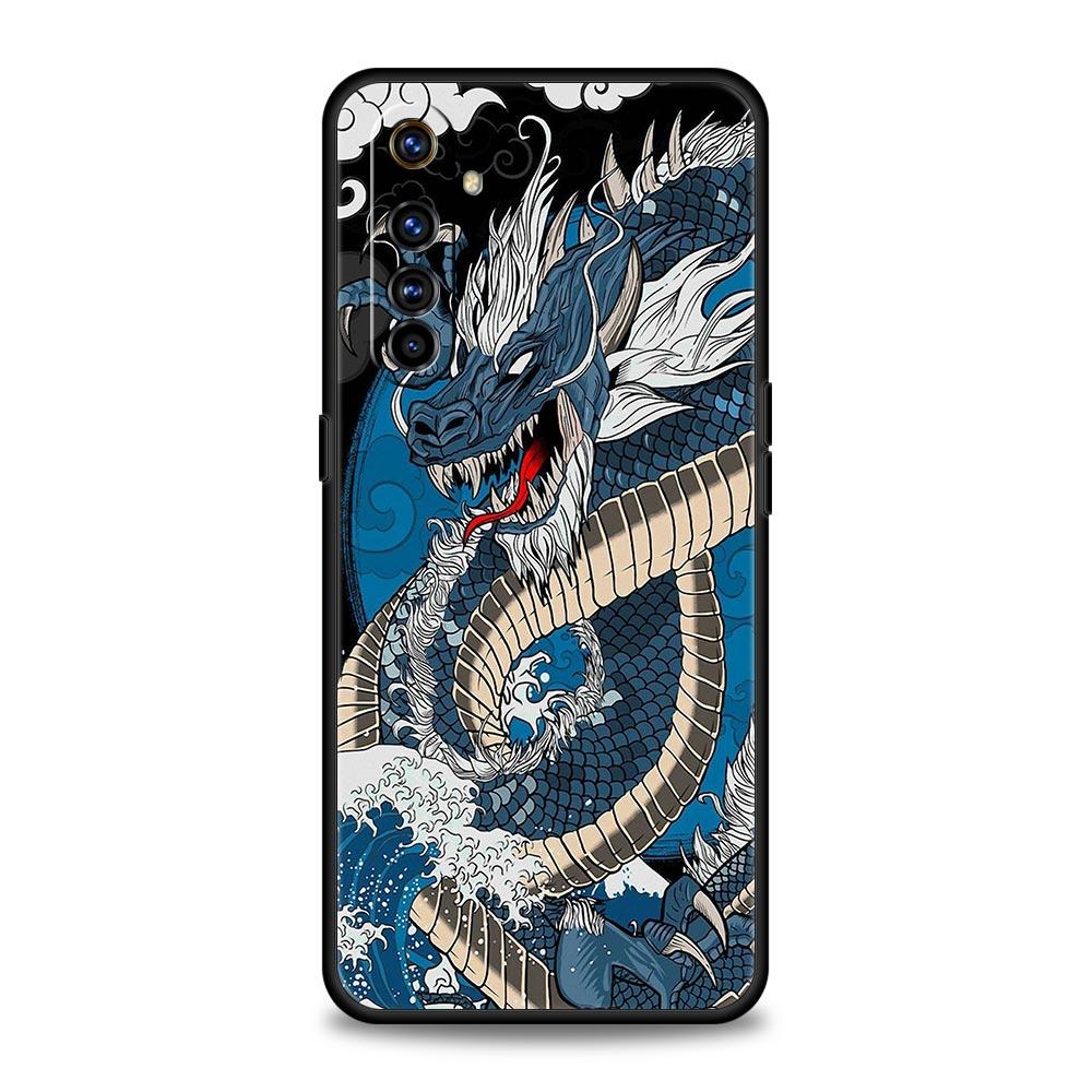 Для Realme GT Neo 2 3 3T 5 Чехол для телефона 12 11 5G 10 9 8 5G 7 6 GT5 GT3 GT2 Pro C21 C11 C25 C35 Обложка Иллюзорный Цвет Китайский Дракон