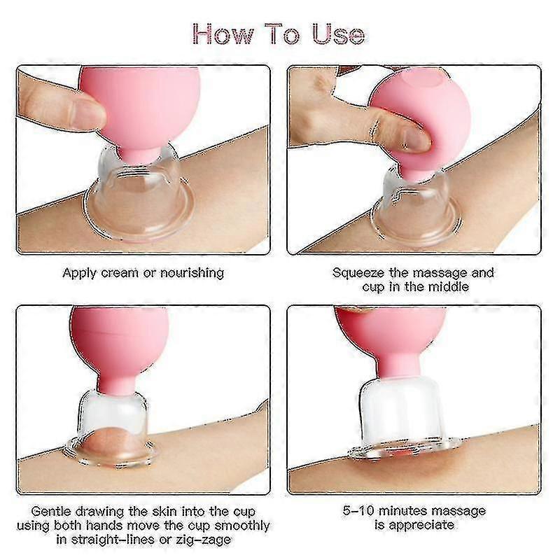 Massage Body Cups Rubber Vacuum Cupping Glasses Face Skin Lifting Body Facial Cupping Therapy Tool - PJ