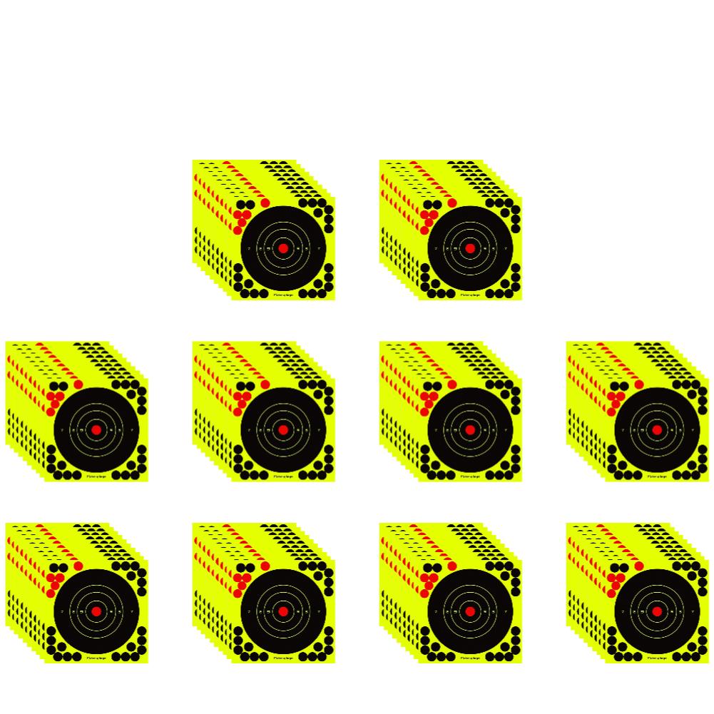 100-10PCS Round Target Pasters Reactive Splatter Targets Sticker Paper 8in Self Adhesive Stickers Shooting Training Accessories