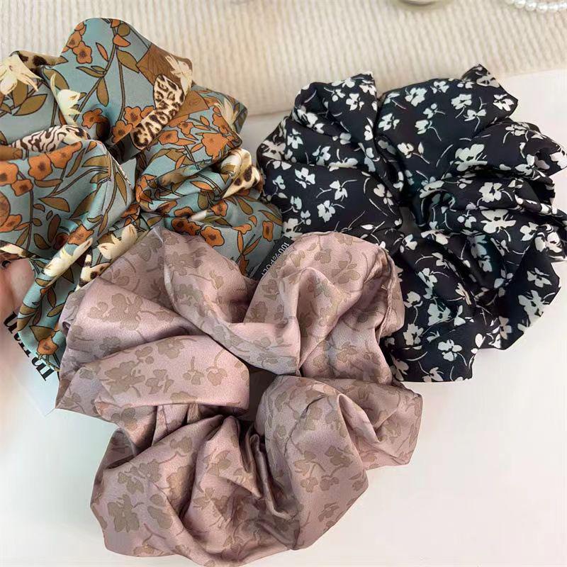 Korean Retro Floral Ponytail Hair Tie - Versatile, Elegant, and Exquisite Hair Accessory