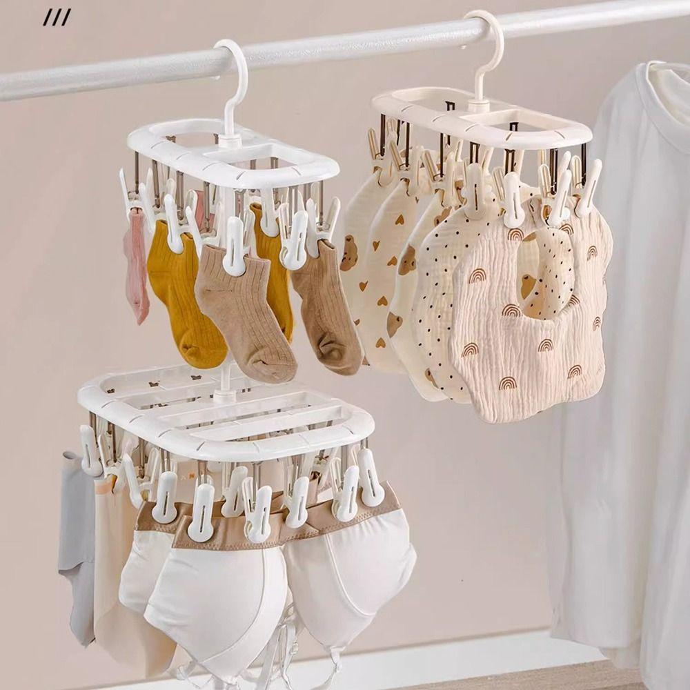 360° Rotatable Sock Drying Rack Thickened Design Socks Organizer Holder  Clothing