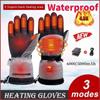 Winter Heated Gloves Battery Powered Thermal Motorcycle Heating Gloves Waterproof Touch Screen Hand Warmer Cycling Skiing Outdoor