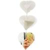 Reflective Surface Heart Wind Chime Rotatable Design Wind Spinner 3D Metal Heart  Garden Hanging