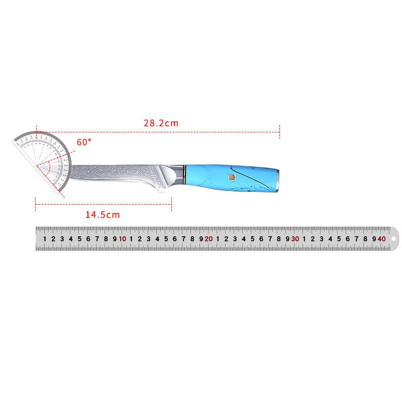 Damascus Steel Kitchen Knives Sharp Chefs Cleaver Sashimi Santoku Slicing Nakiri Paring Boning Paring Utility Knife Resin Handle