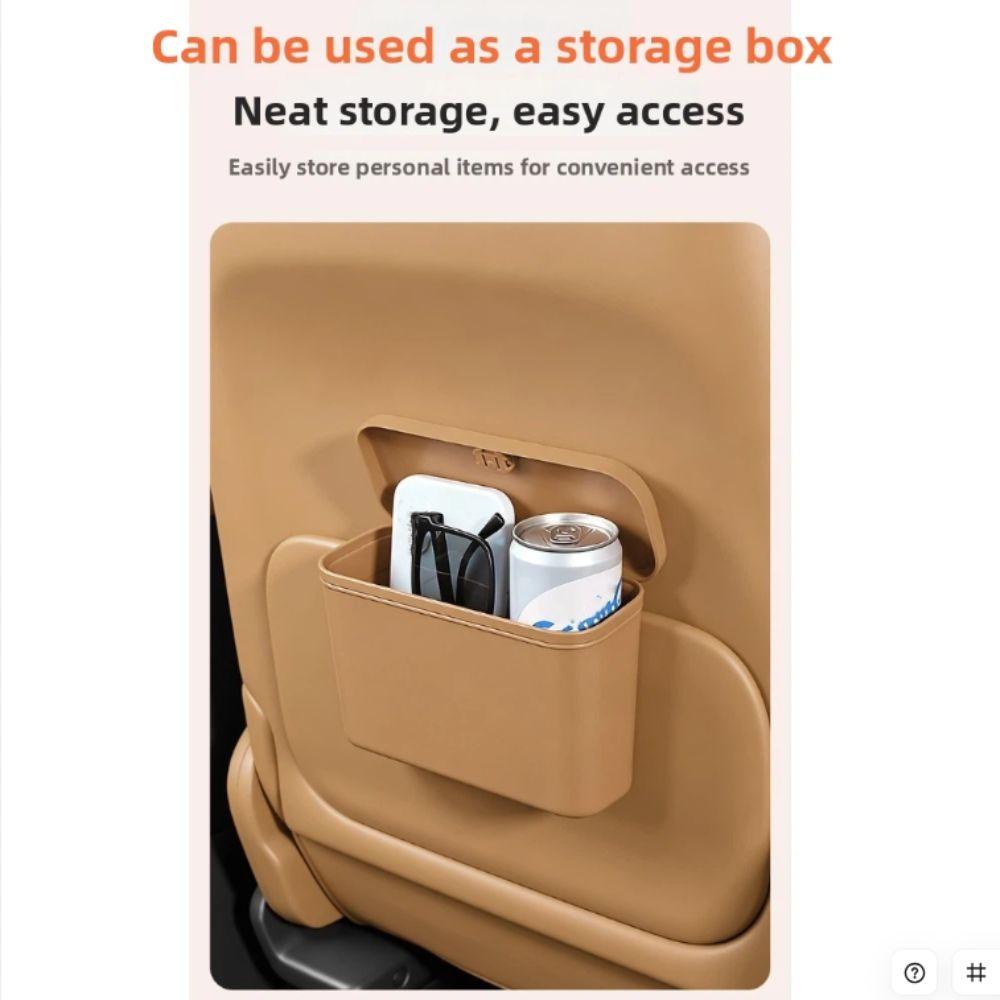 Car Mounted Hanging Garbage Bin Press Type with Lid Car Trash Can Miscellaneous Sorting