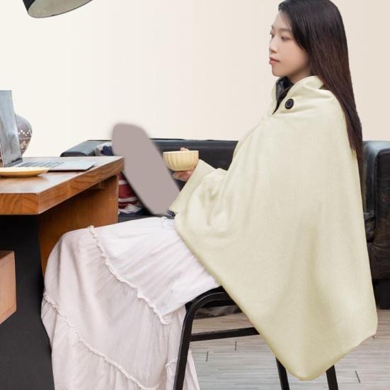 Electric Heated Shawl Blanket Adjustable Temperature Control Rapid Heating Technology Zipper Design USB Heated Blanket Shawl