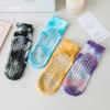 Women's Colorful Tie-Dye Non-Slip Yoga Socks - Spring/Summer Fashion Sweat-Absorbent Ankle To Mid-Calf Length