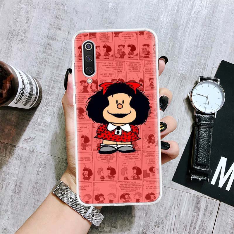 Чехол для телефона с мультяшным рисунком Мафальды для Xiaomi Redmi Note 10 9 8 11 Pro 11T 11S 10S 9S 9A 9C 9T 8T 8A 7 7A 5 Обложка с художественным узором Coque